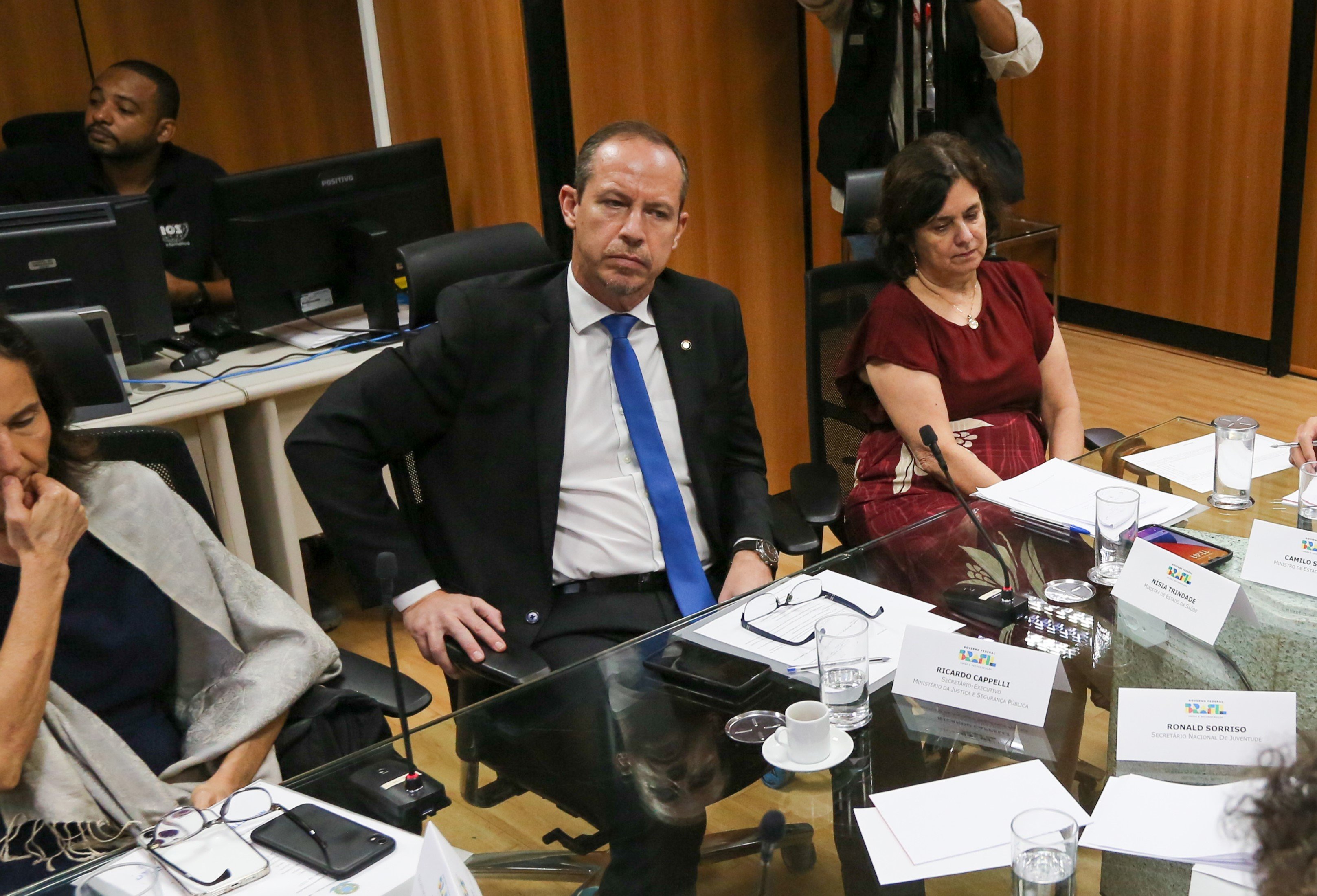 Secretário -executivo do MJ, Ricardo Capelli, durante reunião de grupo interministerial para discutir a segurança nas escolas. Foto: Fabio Rodrigues-Pozzebom/ Agência Brasil