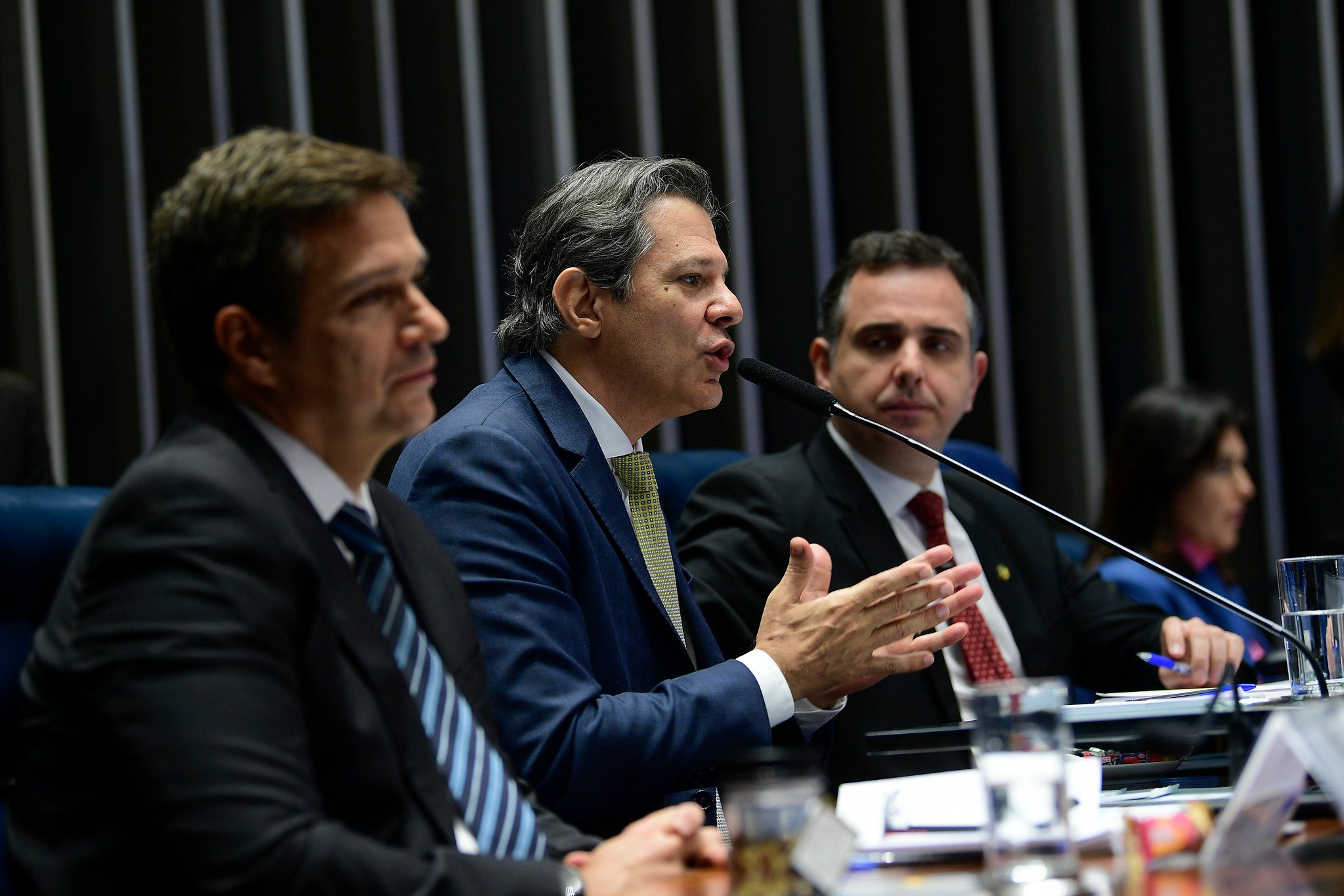 O Senado Federal realizou nesta quinta-feira (27) uma sessão de debate temático sobre juros, inflação e crescimento econômico. Foto: Pedro França/Agência Senado