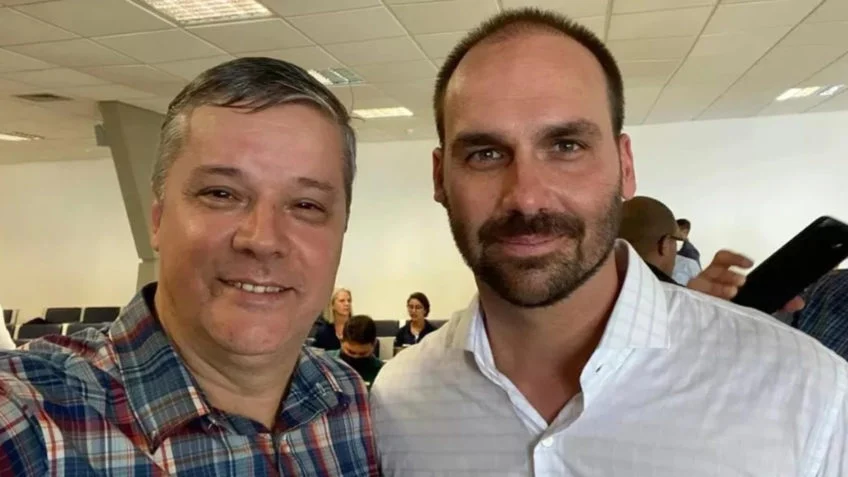 Paulo Generoso e Eduardo Bolsonaro são sócios da Braz Global Holding LLC, no Texas. Foto: Redes sociais