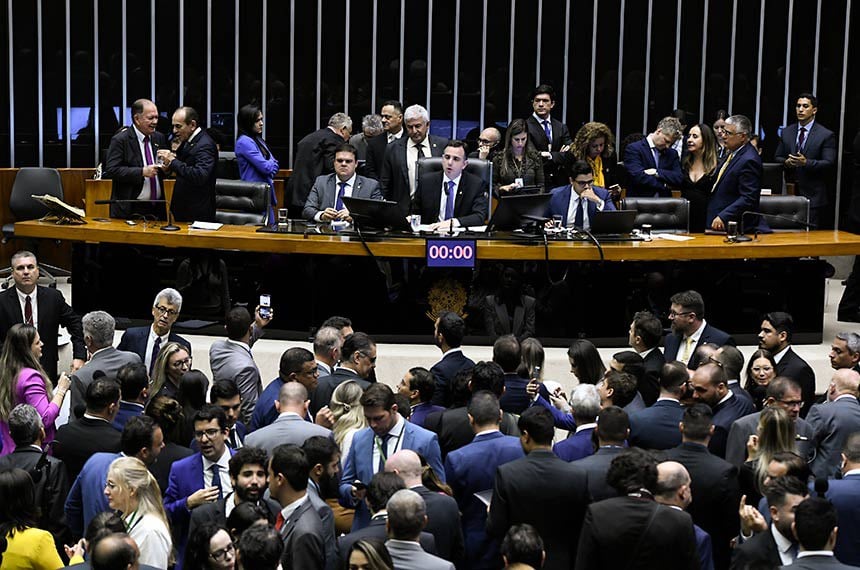 Oposição suspendeu obstrução no Congresso, que já durava três semanas, após reunião com o presidente do Senado, Rodrigo Pacheco. Foto: Jefferson Rudy/Agência Senado