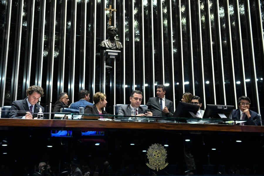 O plenário do Senado abriu no final da manhã desta quinta-feira (1º) a sessão para apreciar a medida provisória (MP 1154/2023). Foto: Roque de Sá/Agência Senado