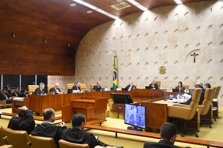 Sessão plenária do STF.
Ministros durante a sessão plenária.
Foto: Carlos Moura/SCO/STF