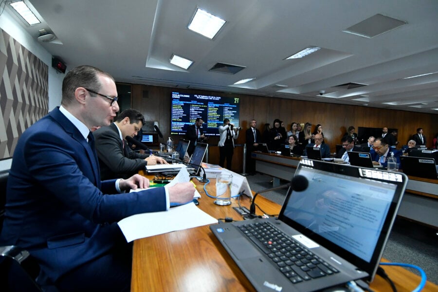 Cristiano Zanin na sabatina da CCJ. Foto: Pedro França/Agência Senado