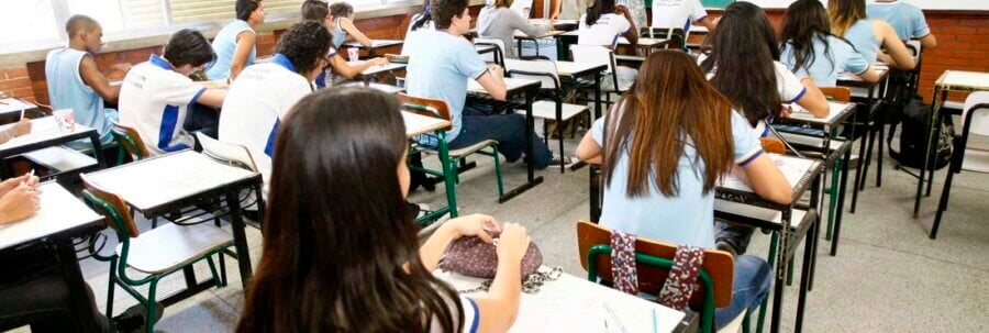 Classe de escola da rede estadual do Rio de Janeiro. Foto: Marcelo Horn/Governo do Estado do Rio de Janeiro