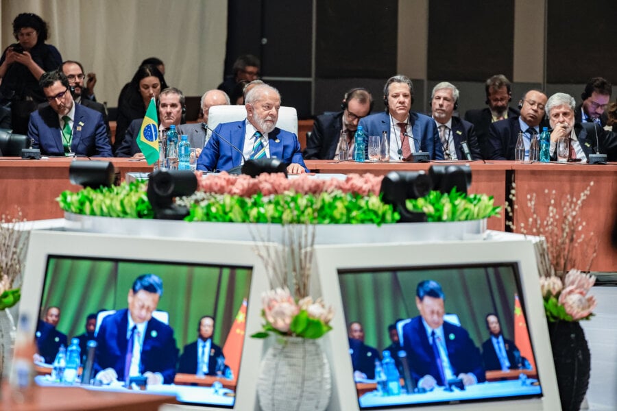 Lula durante reunião dos Brics na África do Sul. Foto: Ricardo Stuckert