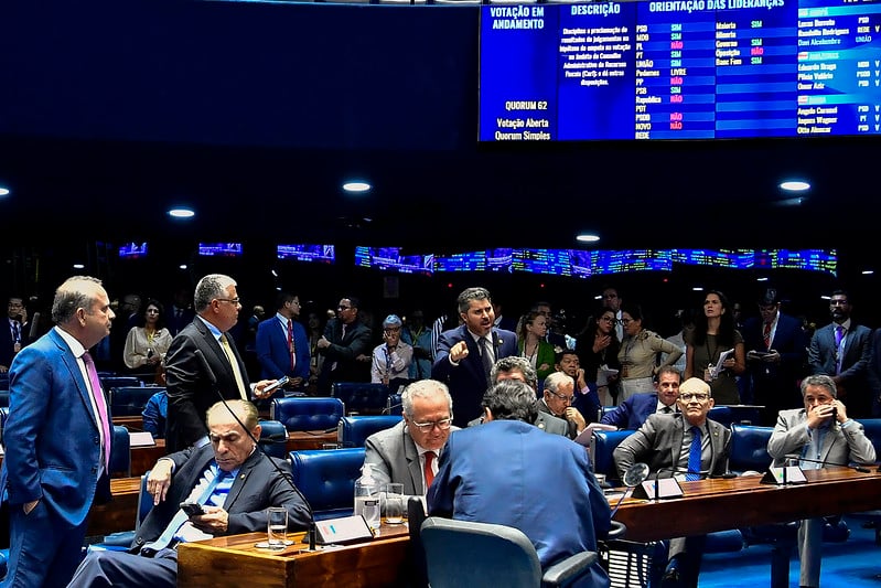 Sessão que resultou na aprovação do PL do Carf no Senado. Foto: Waldemir Barreto/Ag. Senado