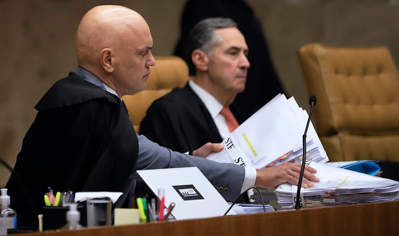 Sobre denúncia da Folha, Barroso ressaltou que Alexandre de Moraes agiu conforme os limites do poder de polícia concedido ao TSE. Foto: Rosinei Coutinho/SCO/STF