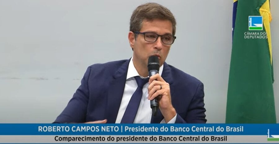 Campos Neto, participa na manhã desta quarta-feira (27) de uma audiência na Comissão de Finanças e Tributação da Câmara dos Deputados. Foto: reprodução