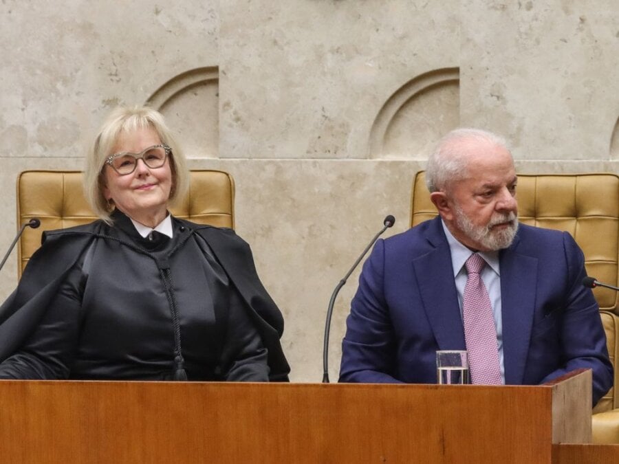 Lula com a presidente do STF, ministra Rosa Weber, que está prestes a se aposentar. Foto: Valter Campanato/Agência Brasil