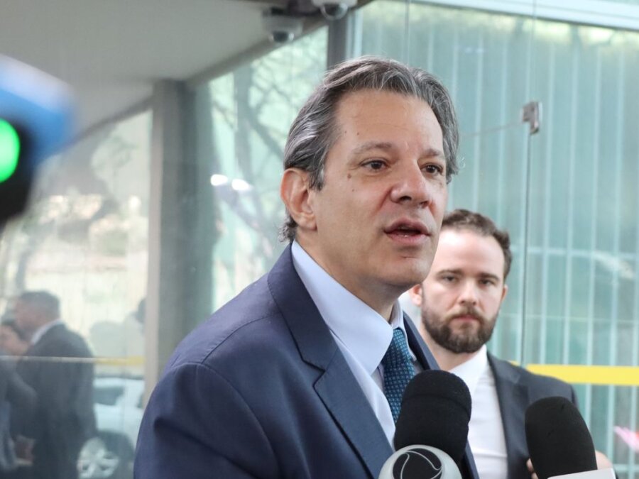 O ministro da Fazenda, Fernando Haddad, anuncia nesta quinta-feira (27) as principais medidas econômicas do governo para 2024. Foto Valter Campanato/EBC