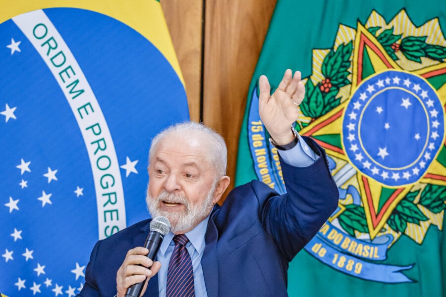 O presidente Lula (PT) em evento no Palácio do Planalto. Foto: Ricardo Stuckert/Presidência da República