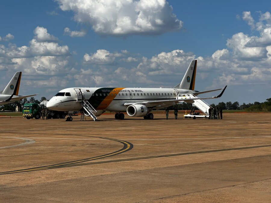 A aeronave VC-2 (Embraer 190). Foto: Divulgação/Planalto