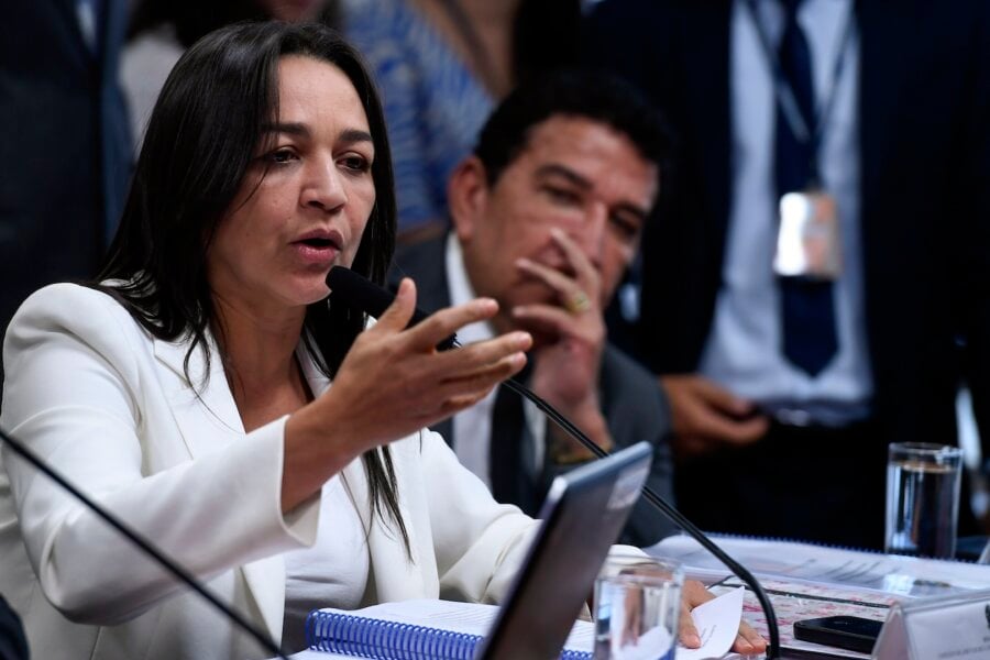 A senadora Eliziane Gama (PSD-MA) foi a relatora da CPMI dos Atos Golpistas. Foto: Edilson Rodrigues/Agência Senado