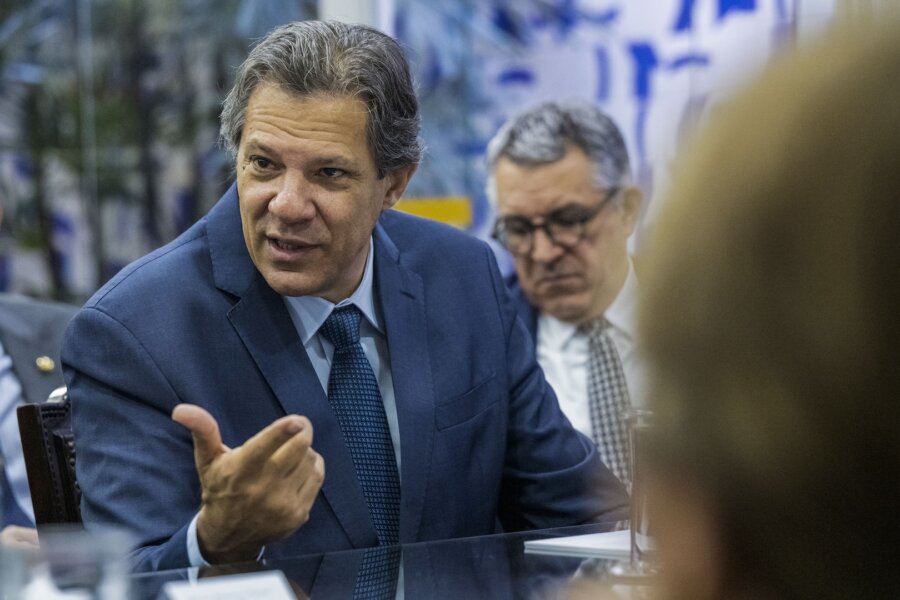 O ministro da Fazenda, Fernando Haddad, divulgou as últimas medidas do governo, presentes na MP
Foto: Pedro Gontijo/Senado Federal