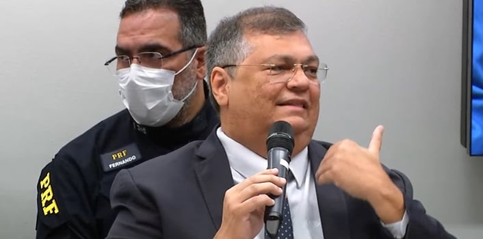 Flávio Dino participa de audiência na Câmara um dia após faltar a reunião na Comissão da Segurança Pública. Foto: Reprodução