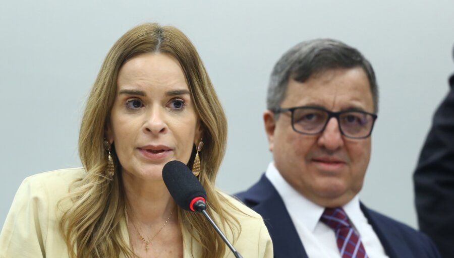 A presidente da CMO, senadora Daniella Ribeiro, e o relator da LDO, deputado Danilo Forte durante sessão da comissão

Foto: Vinicius Loures/Câmara dos Deputados
