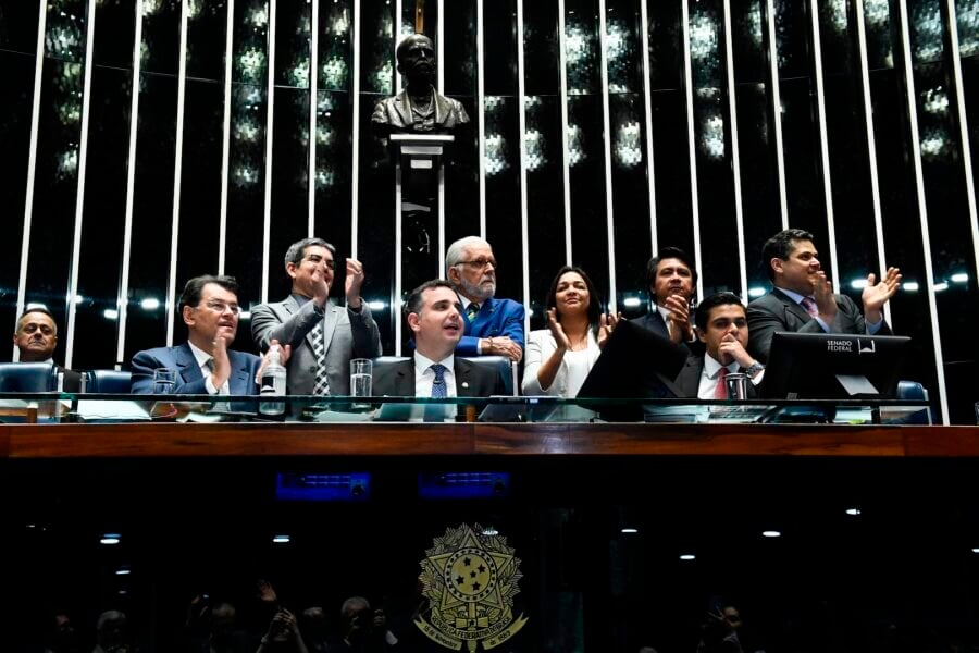 Plenário do Senado Federal durante a aprovação da PEC que institui a reforma no sistema tributário brasileiro. 

Foto: Roque de Sá/Agência Senado