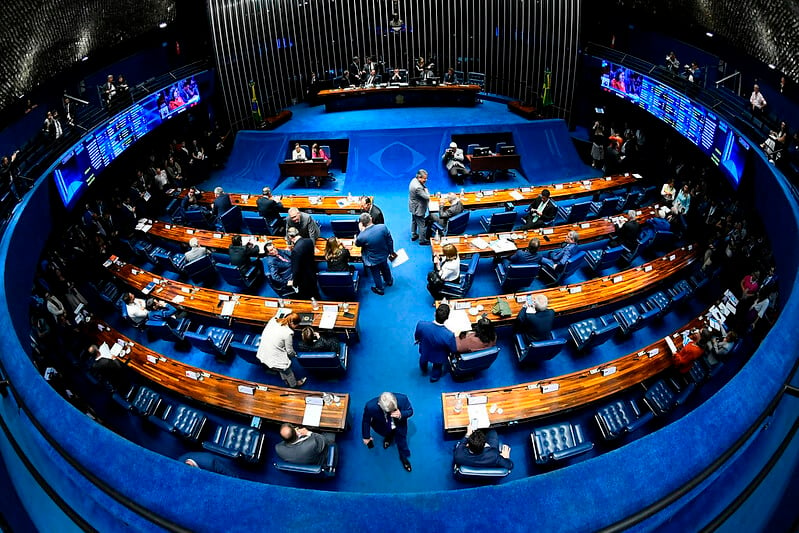 Por 62 votos a 2, Senado aprovou o texto-base do PL das Saidinhas. Governo liberou a bancada para evitar confronto com a base. Foto: Agência Senado