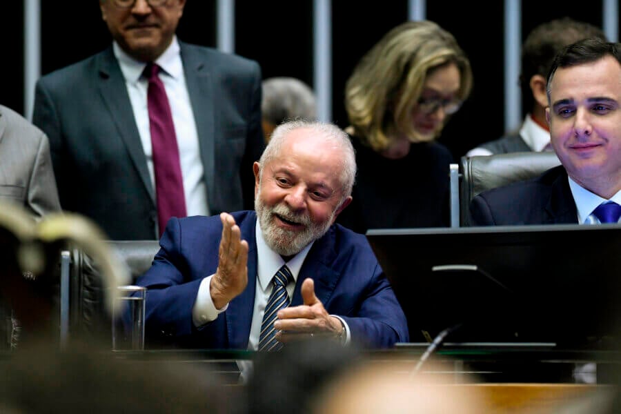 Lula em visita ao Congresso Nacional. Foto: Jefferson Rudy/Agência Senado