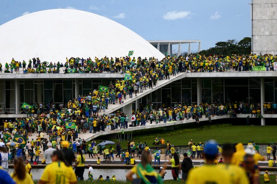 Golpistas tomaram as sedes dos Três Poderes no dia 8 de janeiro de 2023. Foto: Marcelo Camargo/Agência Brasil
