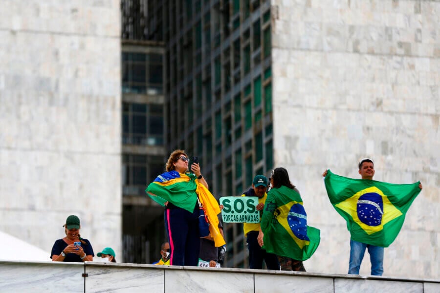 Manifestantes invadiram o Congresso em 8 de janeiro de 2023. 
Foto: Marcelo Camargo/Agência Brasil