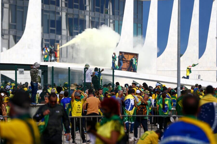 Ministério Público junto ao TCU pede que o PL, de Jair Bolsonaro, seja considerado corresponsável pelos ataques de 8 de janeiro.
 Foto: Marcelo Camargo/Agência Brasil
