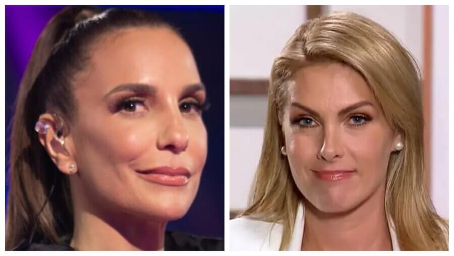 Ana Hickmann e Ivete Sangalo estão entre as pessoas que usaram hashtags como #estuproculposo e #estuproculposonaoexiste para rebater posição de juiz, promotor e advogado em audiência com a influenciadora Mariana Ferrer. Foto: Record