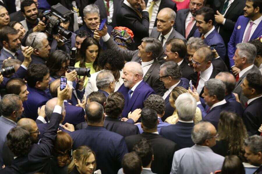 O presidente Lula (PT) no plenário da Câmara. Foto: Gerdan/Câmara dos Deputados