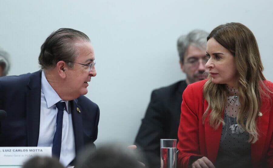 Deputado Luiz Carlos Motta, relator do Orçamento de 2024, e a senadora Daniella Ribeiro, presidente da CMO, comissão responsável pela análise do Orçamento da União

Foto: Bruno Spada/Câmara dos Deputados