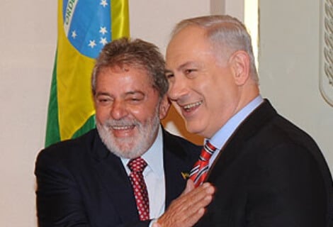 Lula e Netanyahu em encontro em Israel em 2010. Foto: Governo de Israel