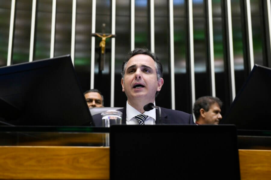 Plenário da Câmara dos Deputados durante sessão solene destinada a inaugurar a 2ª Sessão Legislativa Ordinária da 57ª Legislatura. 

À mesa, presidente do Senado Federal, senador Rodrigo Pacheco (PSD-MG) conduz sessão.

Foto: Marcos Oliveira/Agência Senado