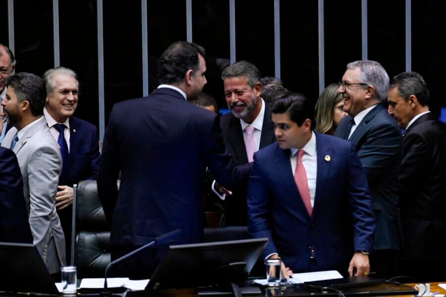 Encontro entre o presidente do Senado, Rodrigo Pacheco (PSD-MG) e o presidente da Câmara dos Deputados, Arthur Lira (PP-AL) não constava nas agendas de ambos

Foto: Jefferson Rudy/Agência Senado