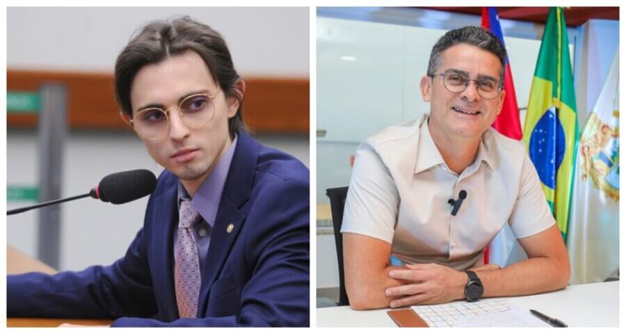 Amom Mandel e David Almeida estão separados por diferença dentro da margem de erro. Atual prefeito aparece numericamente à frente. Fotos: Renato Araújo e divulgação 