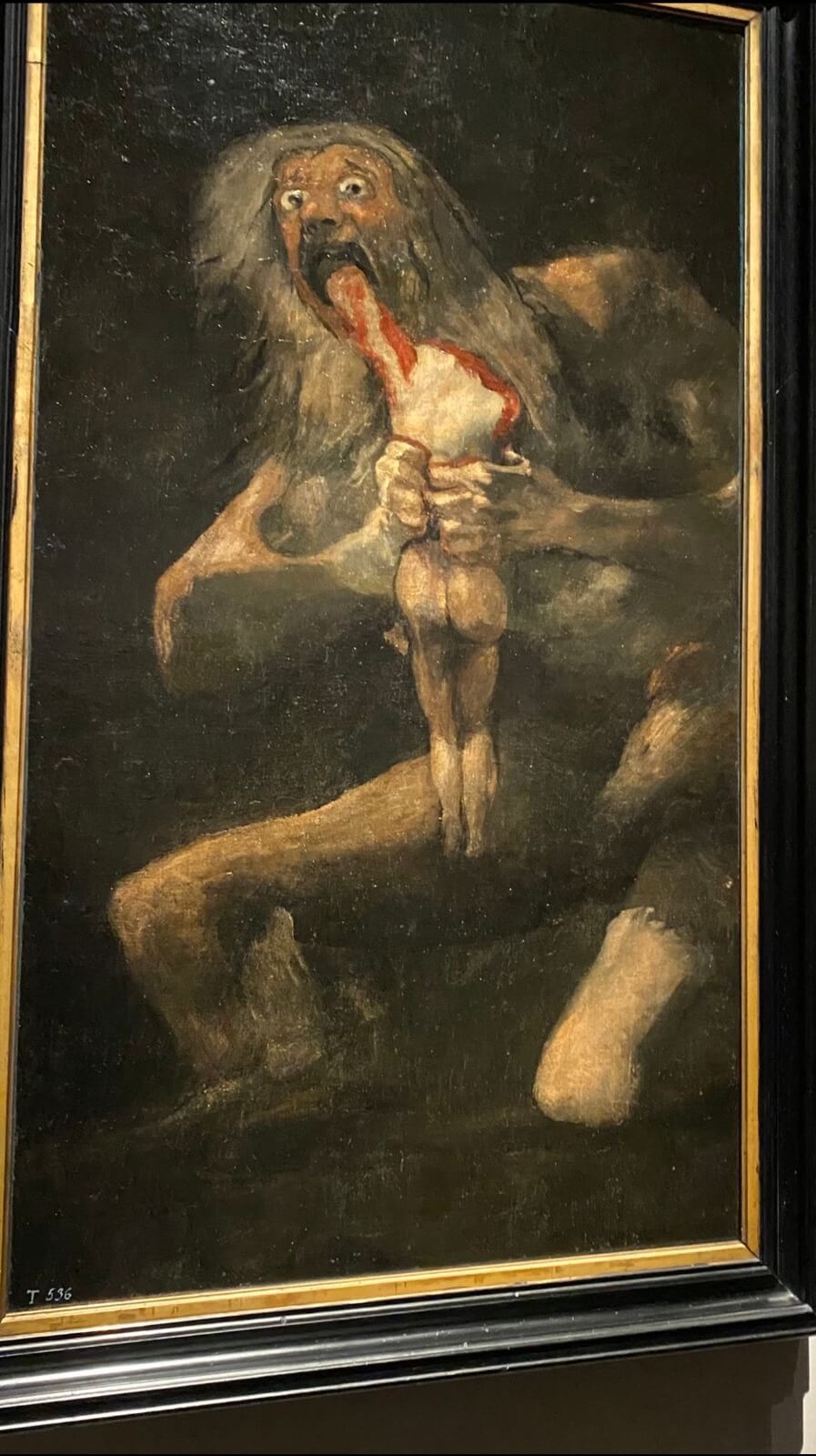 Quadro "Saturno devorando um filho", de Francisco Goya, hoje no Museo del Prado em Madrid, Espanha