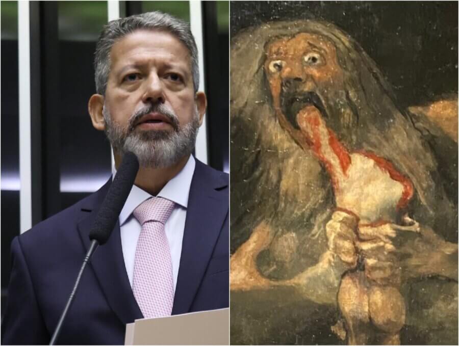 O presidente da Câmara, Arthur Lira, e a pintura a óleo 