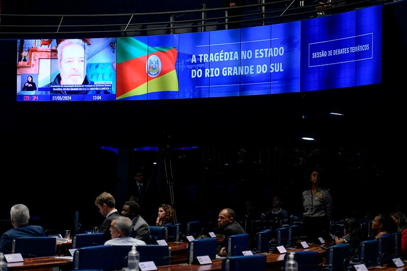 Sessão discutiu tragédia no Rio Grande do Sul. Foto: Saulo Cruz/Ag. Senado