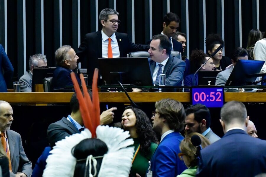 Plenário da Câmara dos Deputados durante sessão do Congresso Nacional para análise de vetos

Foto: Waldemir Barreto/Agência Senado