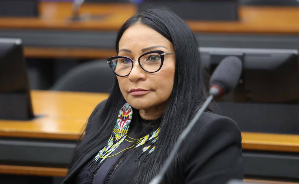 TRE do Amapá decidiu pela cassação do mandato da deputada Silvia Waiãpi, acusada de pagar por procedimento estético com fundo eleitoral. Foto: Mario Agra/Câmara dos Deputados