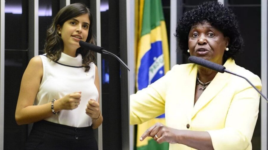 Tabata Amaral (PSB-SP) e Benedita da Silva (PT-RJ), consideradas as melhores deputadas pelos jornalistas no prêmio Congresso em Foco. Foto: Reprodução