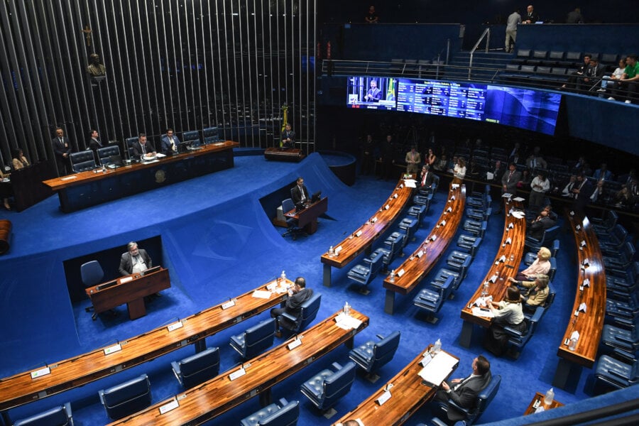 Votação do Projeto de Lei Complementar 192/2023, que flexibiliza a aplicação da Lei da Ficha Limpa, ficou para após as eleições municipais Foto: Jonas Pereira/Agência Senado