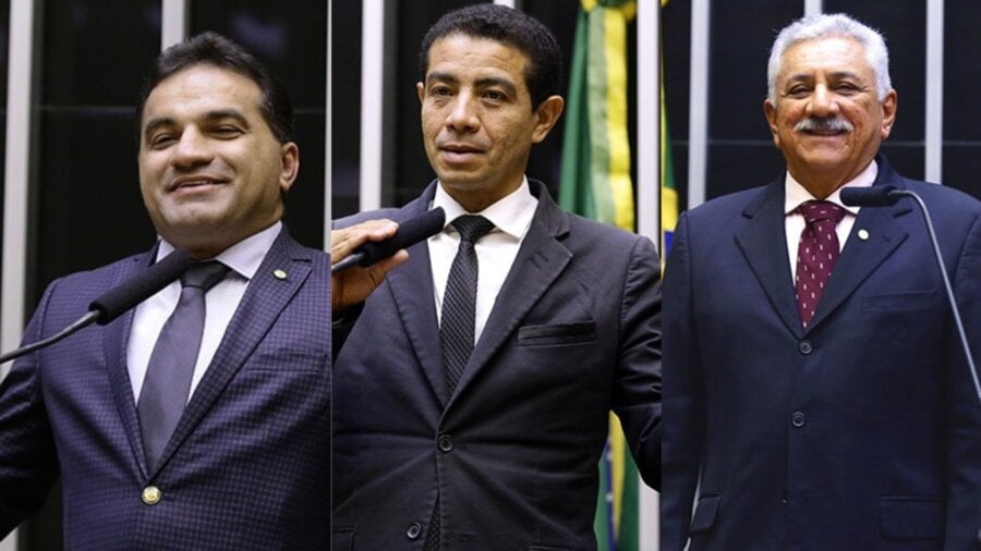 Josimar Maranhãozinho (PL-MA), Pastor Gil (PL-MA) e Bosco Costa (PL-SE), acusados de corrupção passiva em denúncia da PGR. Foto: Câmara dos Deputados