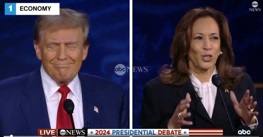 Kamala encurralou Trump durante debate da ABC. Foto: Reprodução