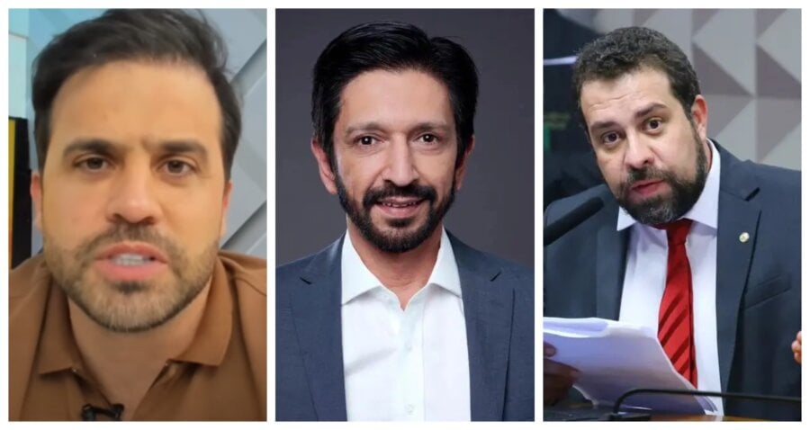 Pablo Marçal, Ricardo Nunes e Guilherme Boulos