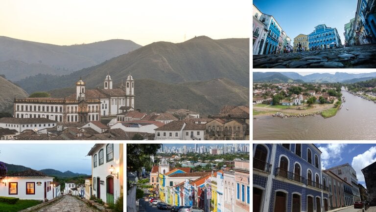 Mosaico de destinos turísticos históricos. Foto: Ministério do Turismo