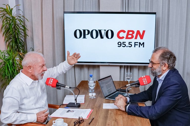 Lula dá entrevista a CBN/OPovo. Foto: Ricardo Stuckert/PR