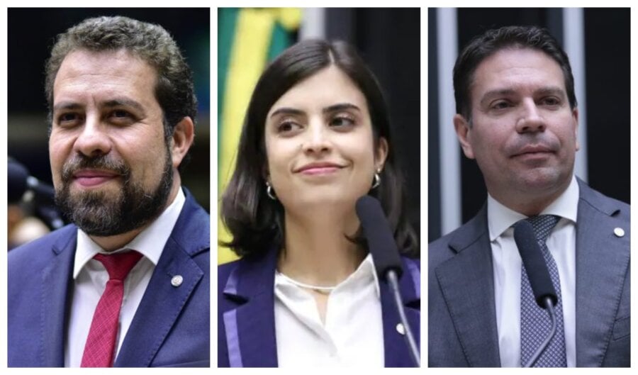 Guilherme Boulos e Tabata Amaral concorrem em São Paulo; Delegado Ramagem, no Rio. Fotos: Ag. Câmara