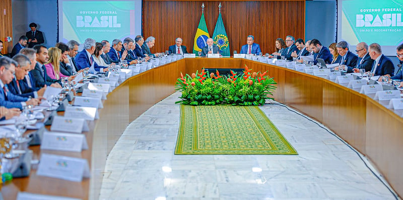 Proposta foi apresentada pelo presidente Lula e pelo ministro Ricardo Lewandowski a governadores durante reunião no Planalto. Foto: Ricardo Stuckert/PR