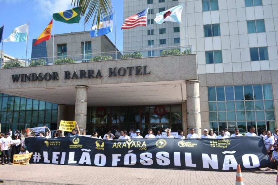 Manifestação contra leilão que ameaça o Rio dos Pardos. Foto: Instituto Arayara