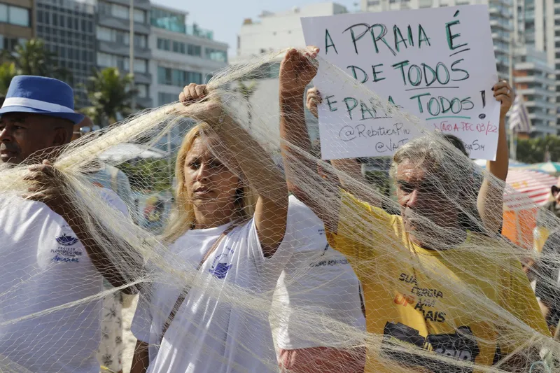 Manifestação contra a PEC das Praias no Rio. Foto: Fernando Frazão/ABr