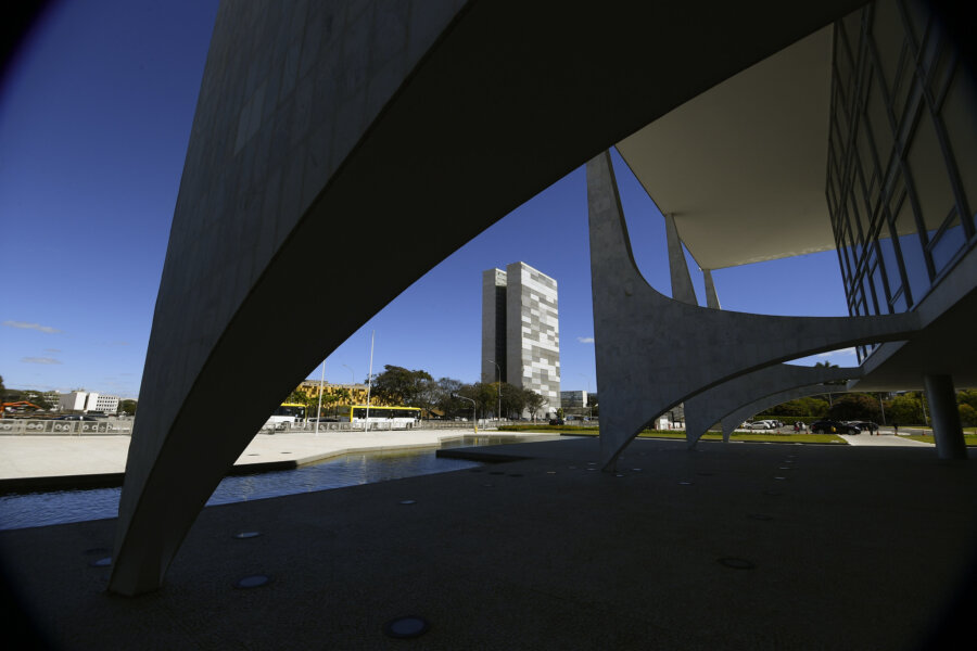 O Congresso Nacional visto a partir do Palácio do Planalto. Foto: Marcos Oliveira/Agência Senado